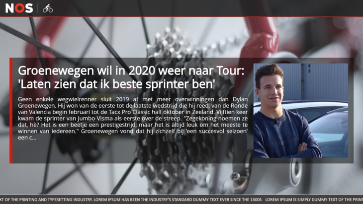 NOS.nl cycling in Dutch